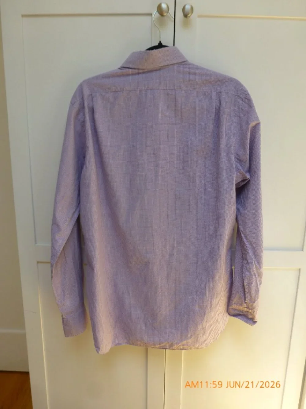 Polo by Ralph Lauren Regent Mens Shirt Purple White Long Sleeve Button Up Size 1